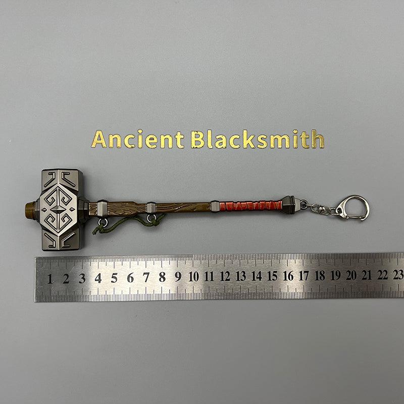 Iron Sledgehammer Replica - The Legend of Zelda Mining & Combat Tool 1:6 Scale | Goron-Crafted Zinc Alloy & Rustic Forged Finish | Death Mountain Ore Collector's Display - BlacksmithSONG