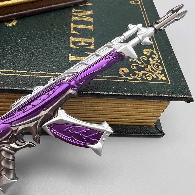 Reaver Vandal Rifle Replica - VALORANT Gothic Pulse Rifle 1:6 Scale | Radiance Tech Energy Core & Soul Harvester Design | Electroplated Zinc Alloy for Dark Theme Gaming Setups - BlacksmithSONG