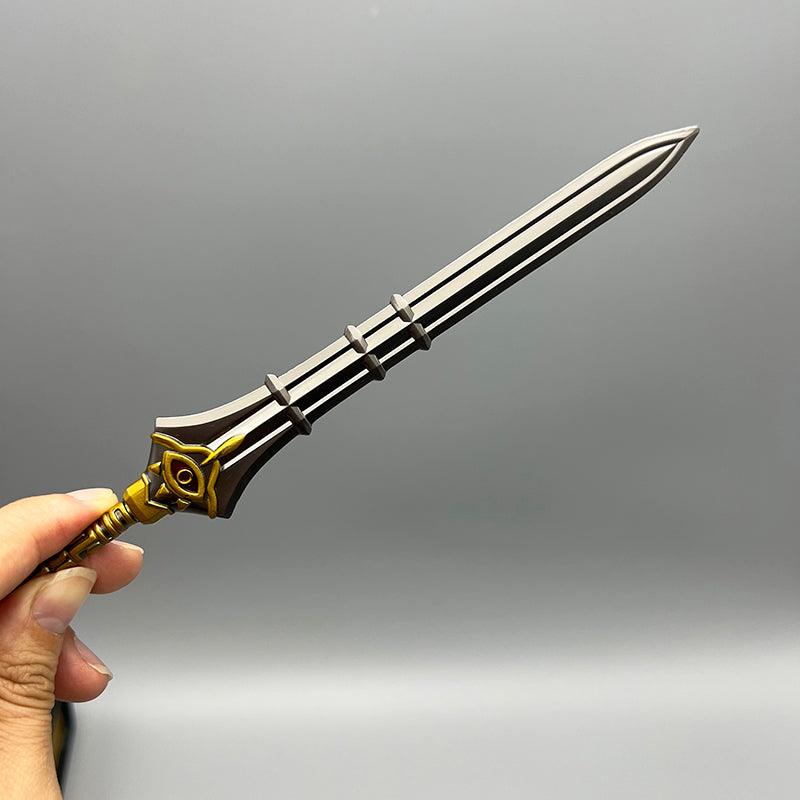 Edge of Duality Replica - The Legend of Zelda Breath of the Wild Dual-Edge Blade 1:6 Scale | Sheikah Tech-Inspired Zinc Alloy & Obsidian Finish | Hateno Village Blacksmith Artifact for Ancient Tech Hunters - BlacksmithSONG