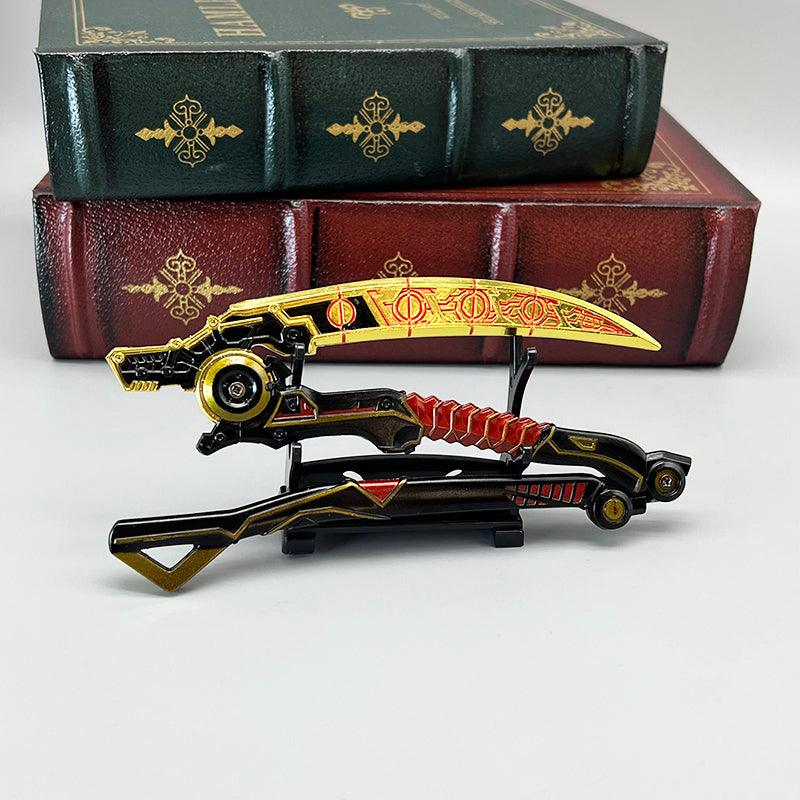 Death Grip Scythe Replica - Apex Legends Revenant's Execution Weapon| Serrated Edge Design & Obsidian Finish | Multi-Layer Baked Coating for Shadow Royale Setups - BlacksmithSONG