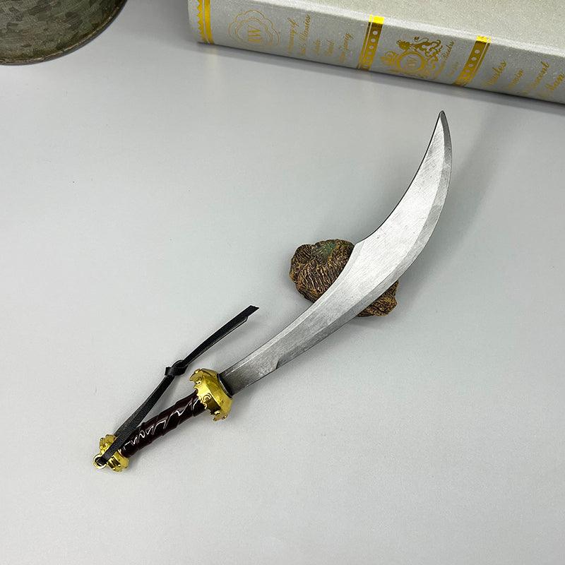 Windshear - Skyrim Red Wave Staggering Blade 1:6 Scale | Pirate Ship Boarding Weapon | Knockback Effect Inspired Display for Naval Combat Enthusiasts - BlacksmithSONG