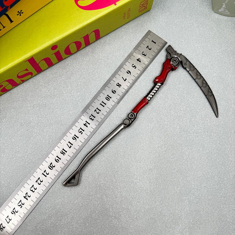 Dead Man's Curve Heirloom Scythe - Apex Legends Revenant's Relic 1:6 Zinc Alloy | Curved Blade Resonance & Soul Harvest Motif | Limited Edition Zinc Alloy Artifact for Skull Town Collectors - BlacksmithSONG