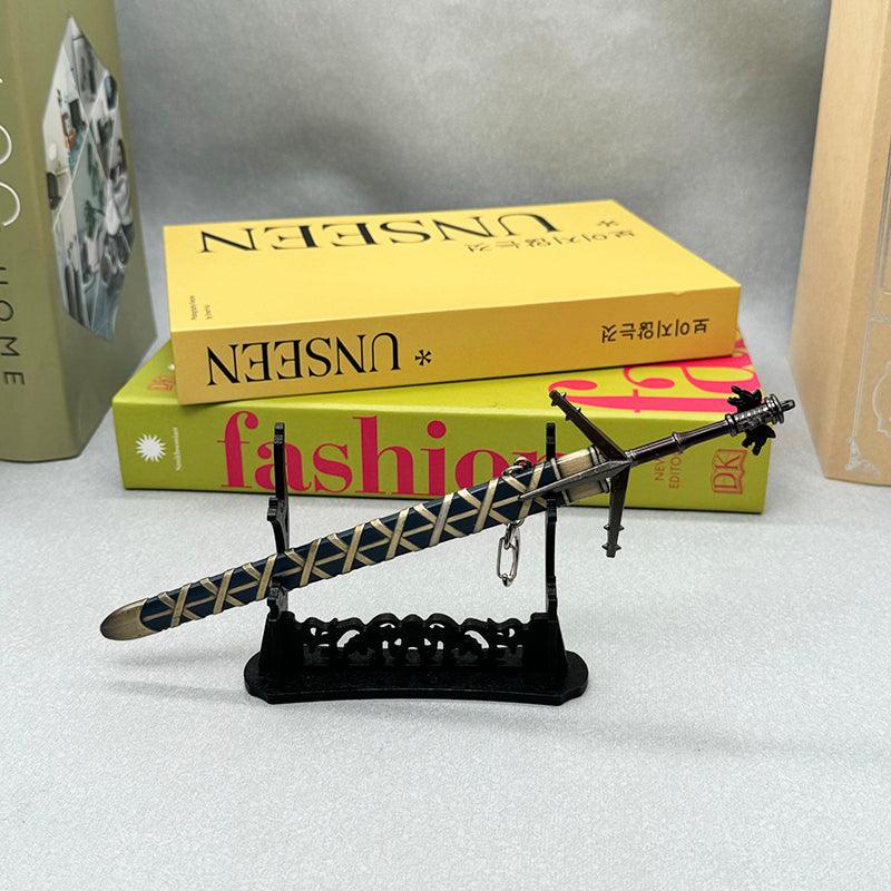 Aerondight Silver Sword Replica - Witcher 3 Lady of the Lake's Blade 1:6 Scale | Sacred Symbol Engraved Full-Tang Design | Zinc Alloy Collector's Edition for Toussaint Fans - BlacksmithSONG